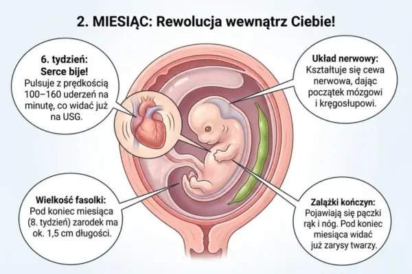 2 miesiąc Rozwój dziecka w 2 miesiącu ciąży